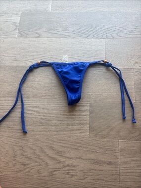 Blue Women's Tie-Side Bikini Bottom